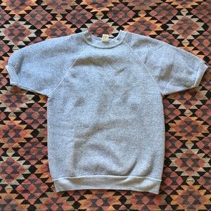 vintage short sleeve grey sweatshirt